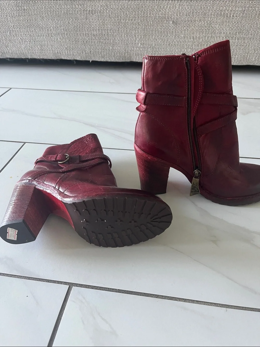 Real leather boots